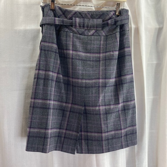 Plaid Gray and Purple Women's Skirt - Picture 2 of 7